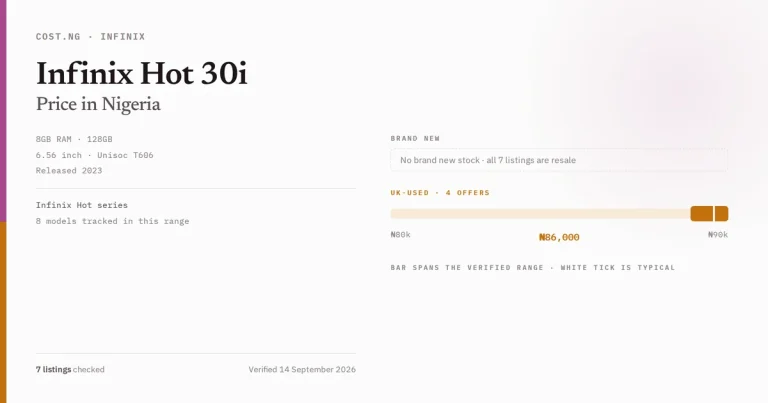 infinix hot 30i price in nigeria 2026