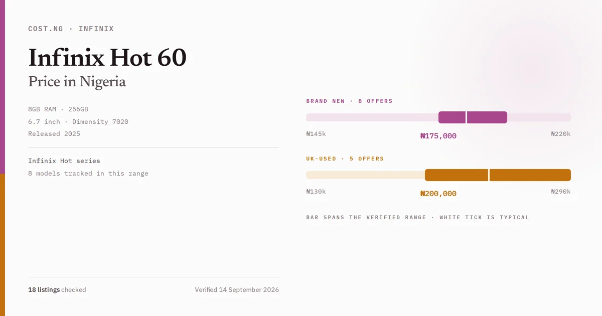 infinix hot 60 price in nigeria 2026