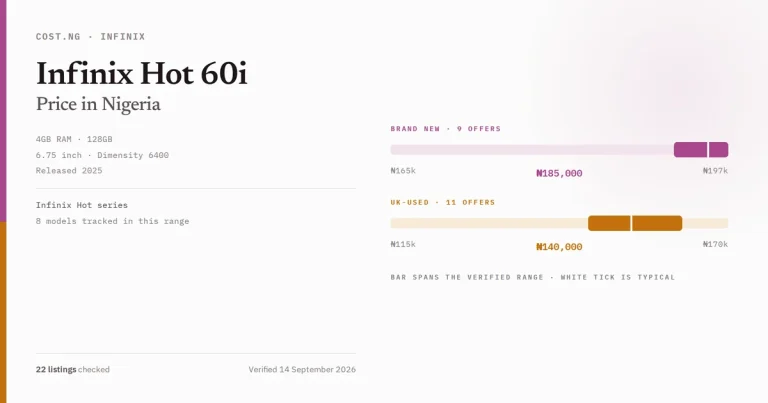 infinix hot 60i price in nigeria 2026