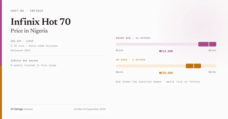 infinix hot 70 price in nigeria 2026
