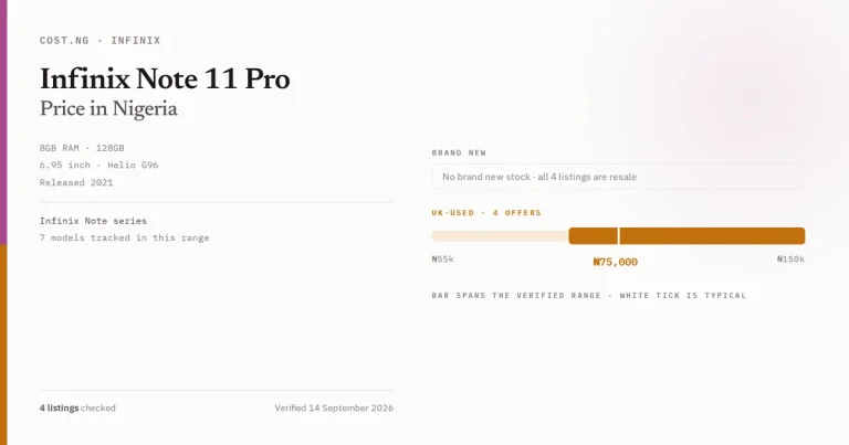 infinix note 11 pro price in nigeria 2026
