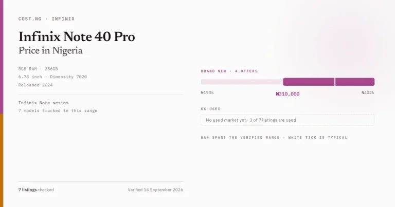 infinix note 40 pro price in nigeria 2026