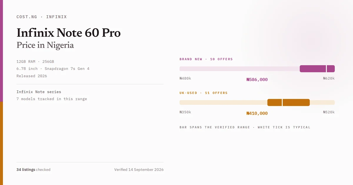 infinix note 60 pro price in nigeria 2026