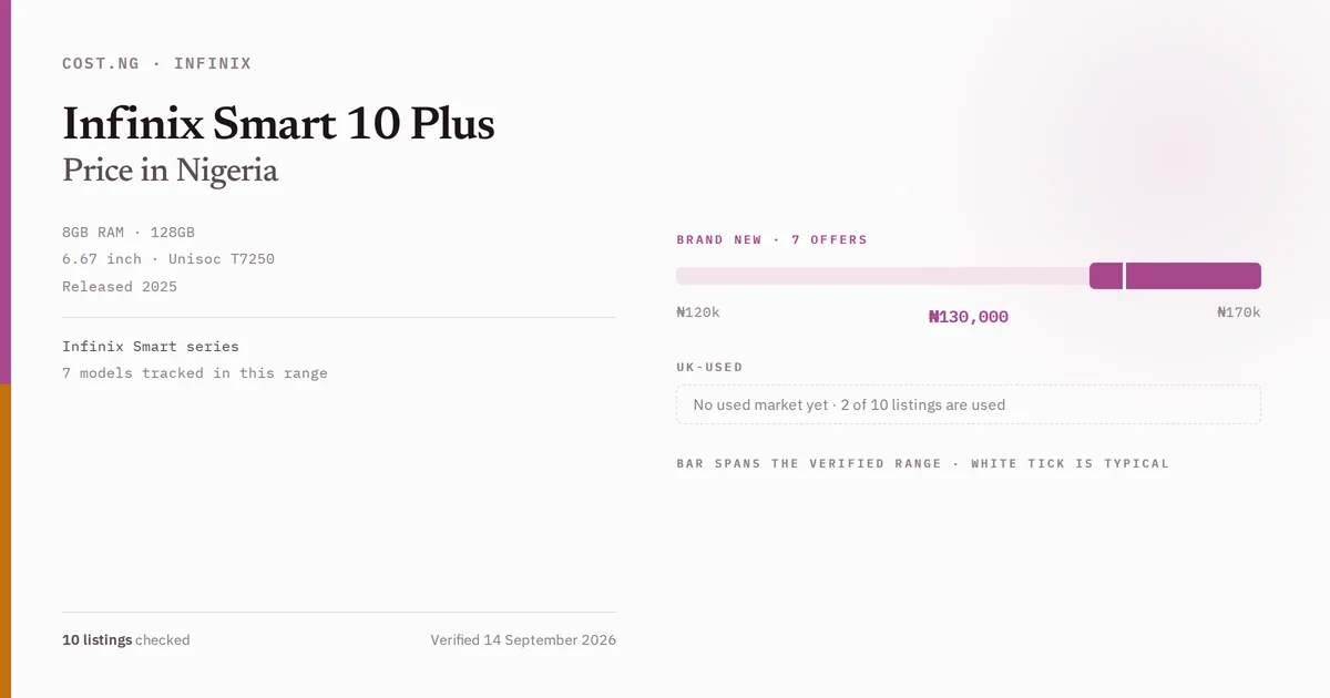 infinix smart 10 plus price in nigeria 2026