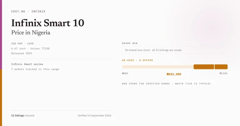 infinix smart 10 price in nigeria 2026