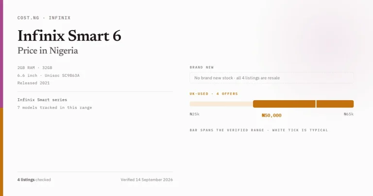 infinix smart 6 price in nigeria 2026