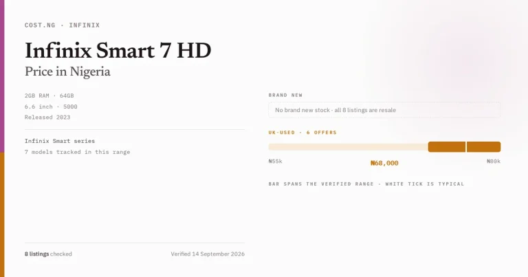 infinix smart 7 hd price in nigeria 2026