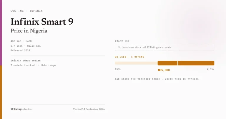 infinix smart 9 price in nigeria 2026