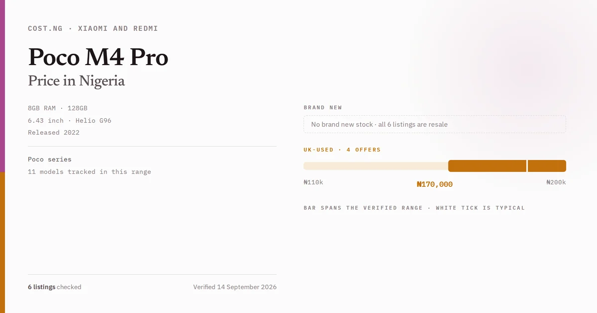 poco m4 pro price in nigeria 2026
