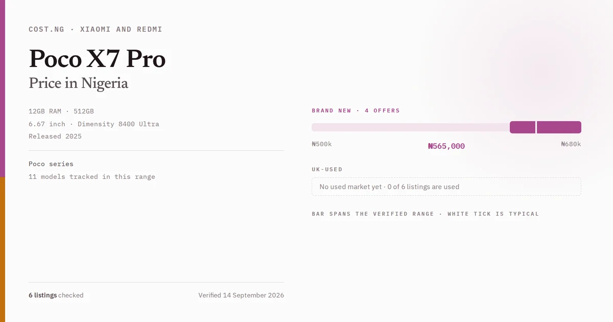 poco x7 pro price in nigeria 2026