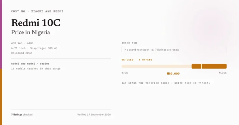 redmi 10c price in nigeria 2026