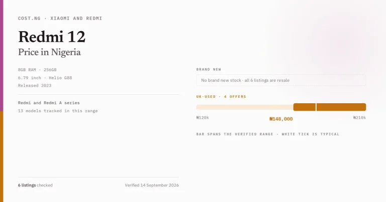redmi 12 price in nigeria 2026