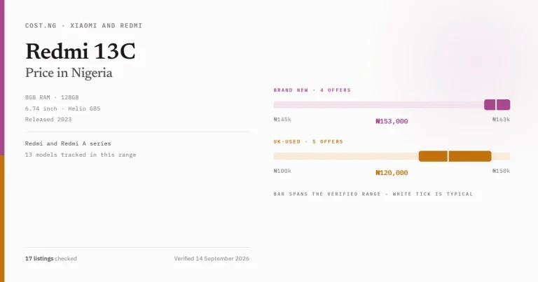 redmi 13c price in nigeria 2026