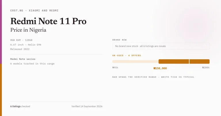 redmi note 11 pro price in nigeria 2026