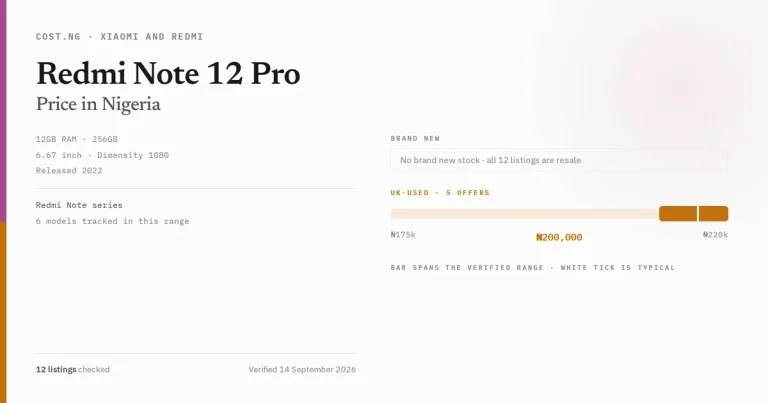 redmi note 12 pro price in nigeria 2026