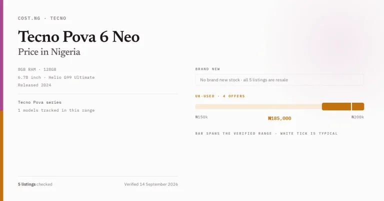 tecno pova 6 neo price in nigeria 2026