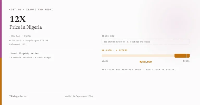xiaomi 12x price in nigeria 2026
