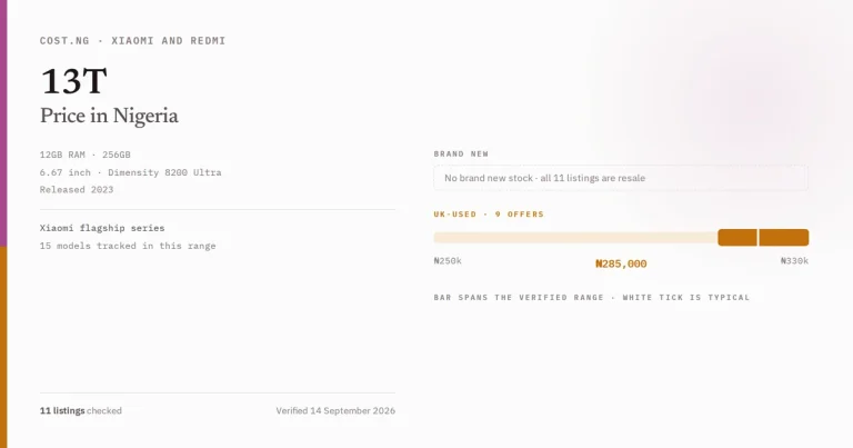 xiaomi 13t price in nigeria 2026